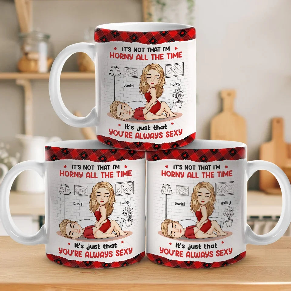I'm Here For You - Couple Personalized Custom Mug - Gift For Husband Wife, Anniversary