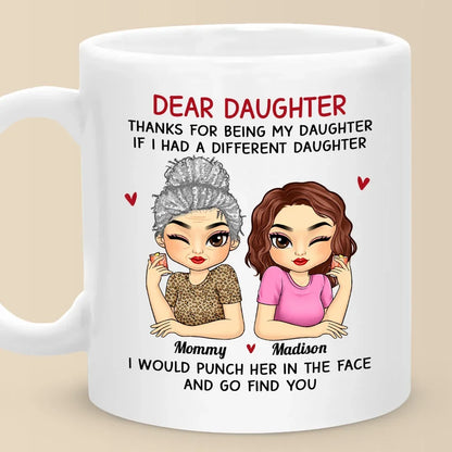 A Daughter Is A Reflection Of Her Mother's Love - Family Personalized Custom Mug - Gift For Mom, Daughter