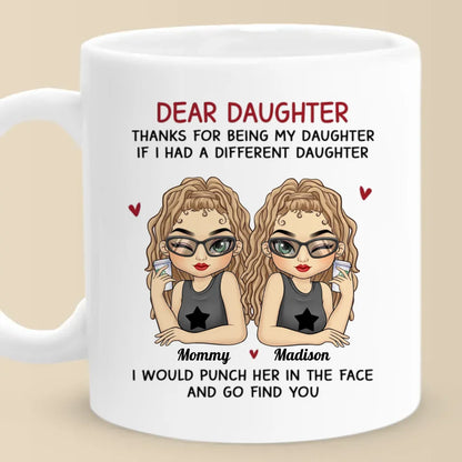 A Daughter Is A Reflection Of Her Mother's Love - Family Personalized Custom Mug - Gift For Mom, Daughter