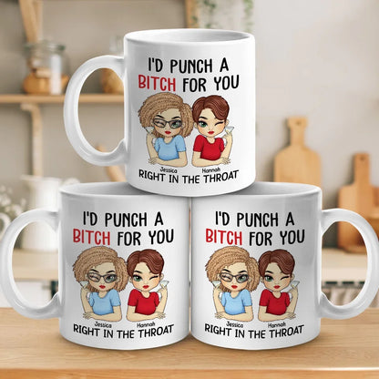 In The Sweetness Of Friendship Let There Be Laughter - Bestie Personalized Custom Mug - Gift For Best Friends, BFF, Sisters