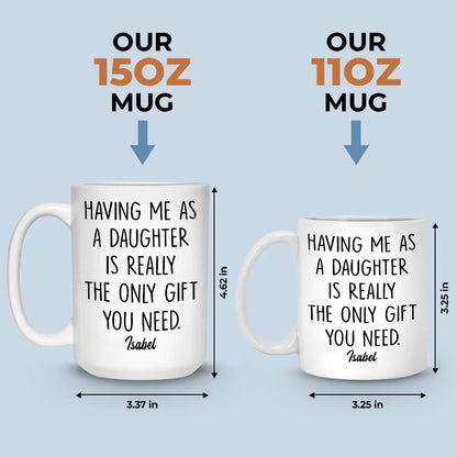 Being My Parent Is The Ultimate Blessing - Family Personalized Custom Mug - Gift for Mom, Dad