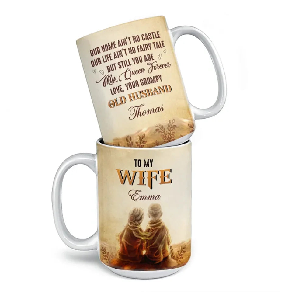 Two Hearts, One Soul - Couple Personalized Custom Mug - Gift For Husband Wife, Anniversary