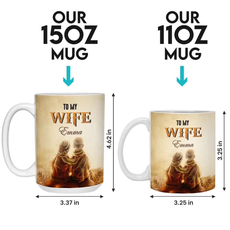 Two Hearts, One Soul - Couple Personalized Custom Mug - Gift For Husband Wife, Anniversary