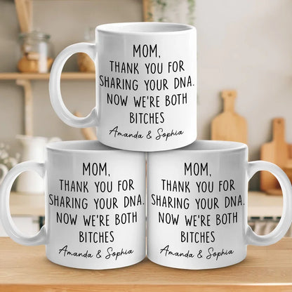 Thank You For Sharing Your DNA - Family Personalized Custom Mug - Gift For Mom, Grandma