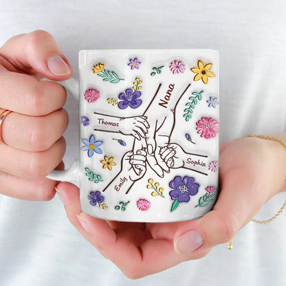 A Grandmother Always Has Time For You - Family Personalized Custom 3D Inflated Effect Printed Mug - Gift For Mom, Grandma