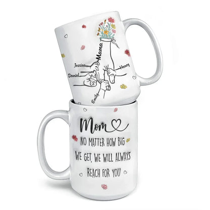 Little Hands, Big Love - Family Personalized Custom 3D Inflated Effect Printed Mug - Gift For Mom, Grandma