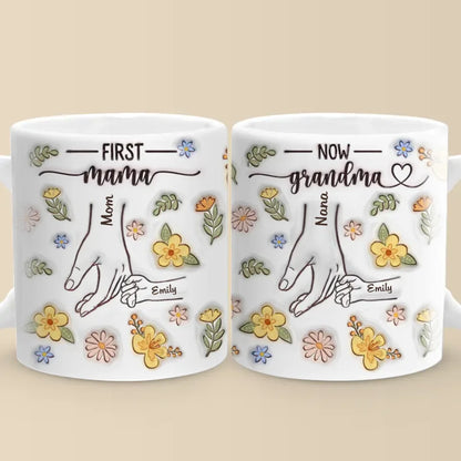 A Grandma's Love Knows No Bounds - Family Personalized Custom 3D Inflated Effect Printed Mug - Gift For Mom, Grandma