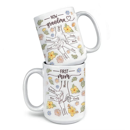 A Grandma's Love Knows No Bounds - Family Personalized Custom 3D Inflated Effect Printed Mug - Gift For Mom, Grandma
