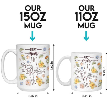 A Grandma's Love Knows No Bounds - Family Personalized Custom 3D Inflated Effect Printed Mug - Gift For Mom, Grandma
