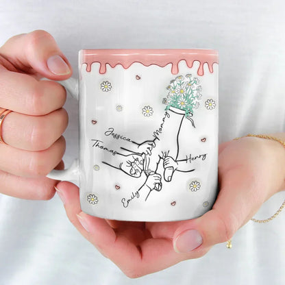 The Love Of A Mother Is Endless, The Wisdom Of A Grandmother Is Timeless - Family Personalized Custom 3D Inflated Effect Printed Mug - Gift For Mom, Grandma