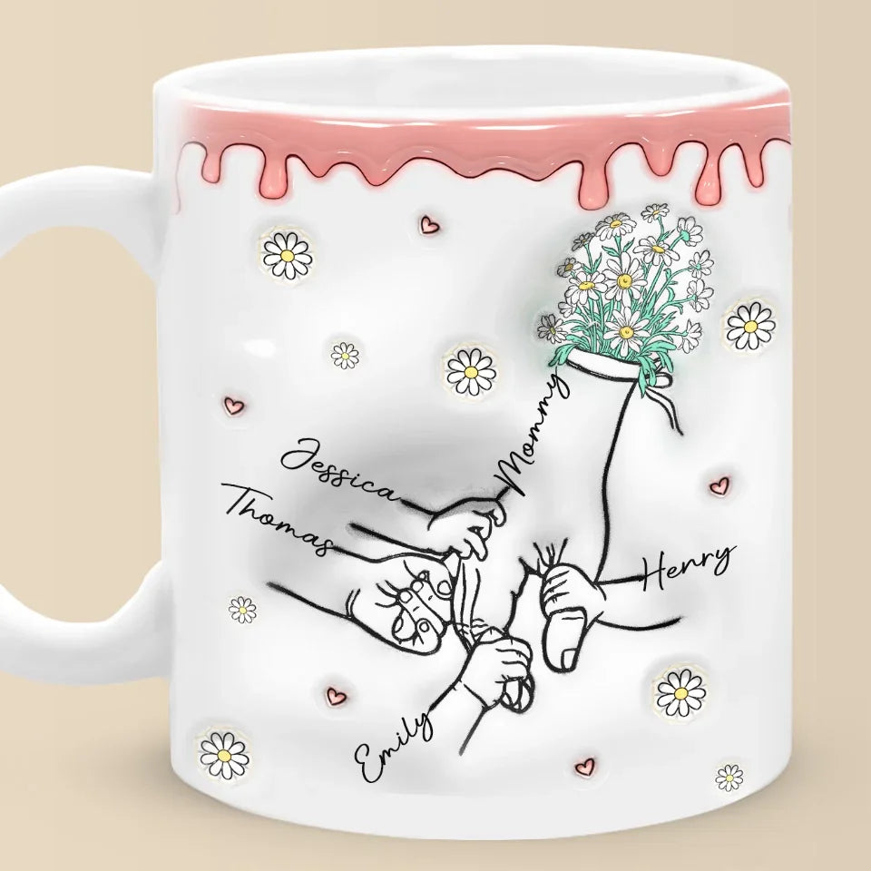 The Love Of A Mother Is Endless, The Wisdom Of A Grandmother Is Timeless - Family Personalized Custom 3D Inflated Effect Printed Mug - Gift For Mom, Grandma