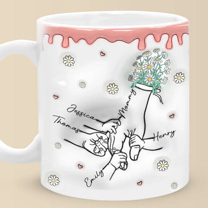 The Love Of A Mother Is Endless, The Wisdom Of A Grandmother Is Timeless - Family Personalized Custom 3D Inflated Effect Printed Mug - Gift For Mom, Grandma