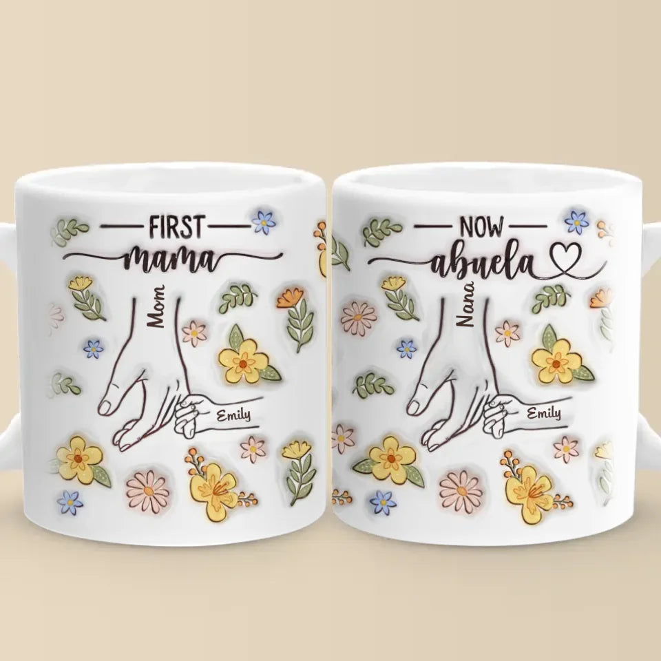 A Grandma's Love Knows No Bounds - Family Personalized Custom 3D Inflated Effect Printed Mug - Gift For Mom, Grandma