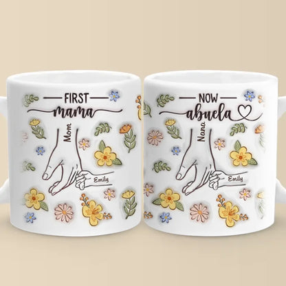 A Grandma's Love Knows No Bounds - Family Personalized Custom 3D Inflated Effect Printed Mug - Gift For Mom, Grandma