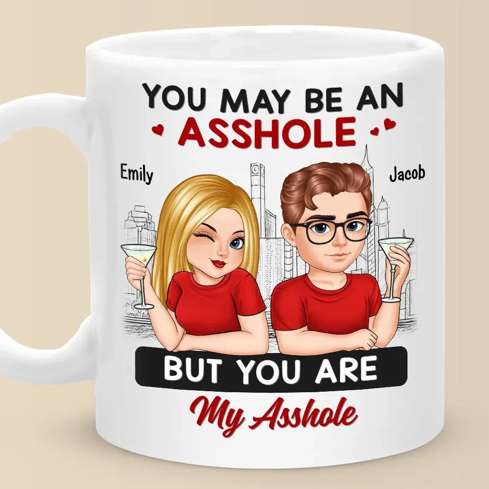 Home Is Wherever I'm With You - Couple Personalized Custom Mug - Gift For Husband Wife, Anniversary