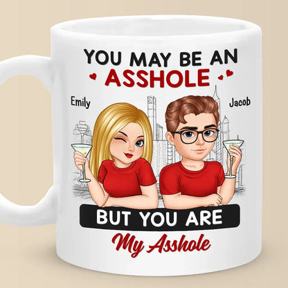 Home Is Wherever I'm With You - Couple Personalized Custom Mug - Gift For Husband Wife, Anniversary