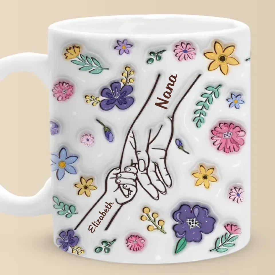 A Grandmother Always Has Time For You - Family Personalized Custom 3D Inflated Effect Printed Mug - Gift For Mom, Grandma