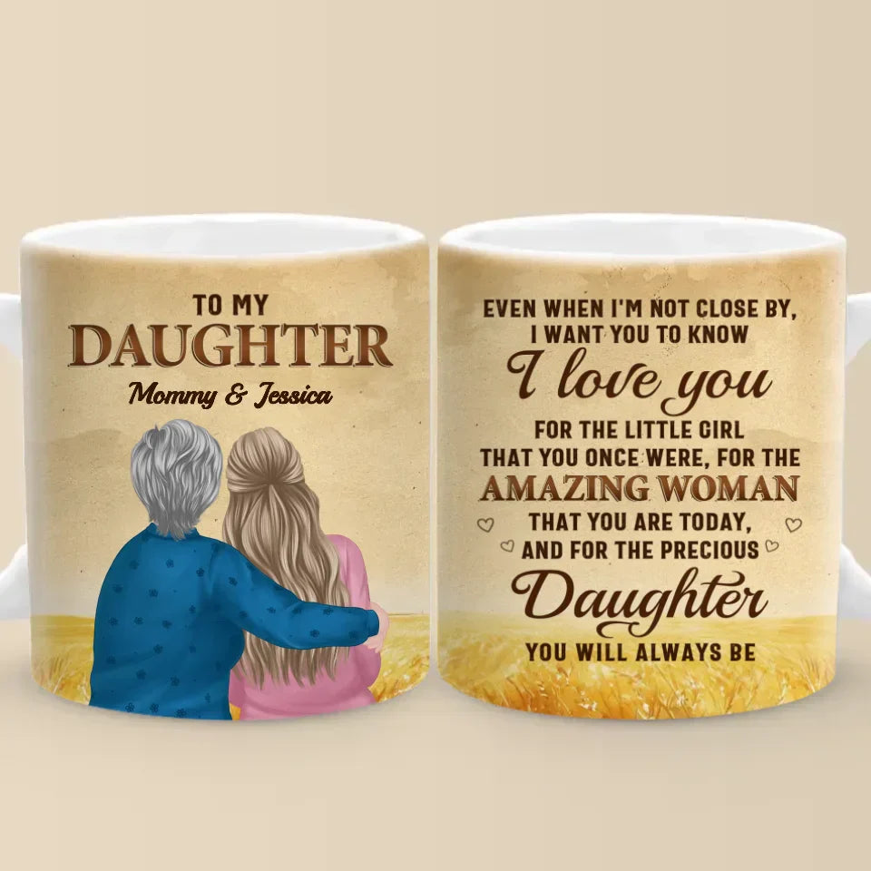 Forever My Precious Daughter - Family Personalized Custom Mug - Gift For Mom, Daughter