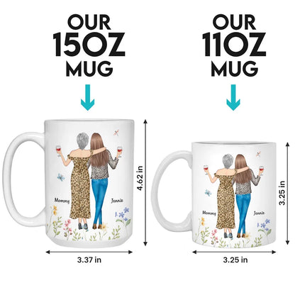We Never Walk Alone - Family Personalized Custom Mug - Gift For Mom, Daughter