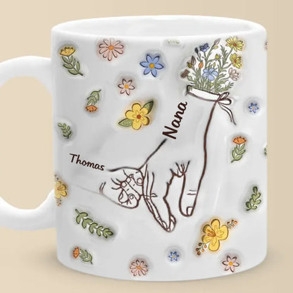 A Mother's Love Endures Through All - Family Personalized Custom 3D Inflated Effect Printed Mug - Gift For Mom, Grandma