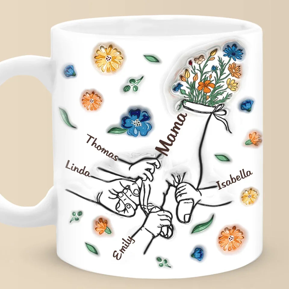 We Are Born Of Love - Family Personalized Custom 3D Inflated Effect Printed Mug - Gift For Mom, Grandma