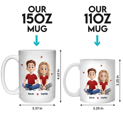 Life Is Better When We're Together - Couple Personalized Custom Mug - Gift For Husband Wife, Anniversary
