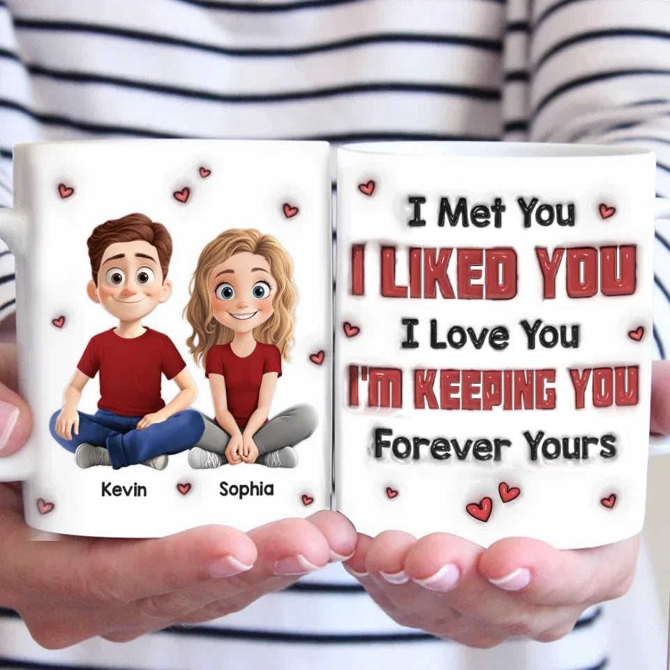 You're My Reason To Smile Every Day - Couple Personalized Custom 3D Inflated Effect Printed Mug - Gift For Husband Wife, Anniversary