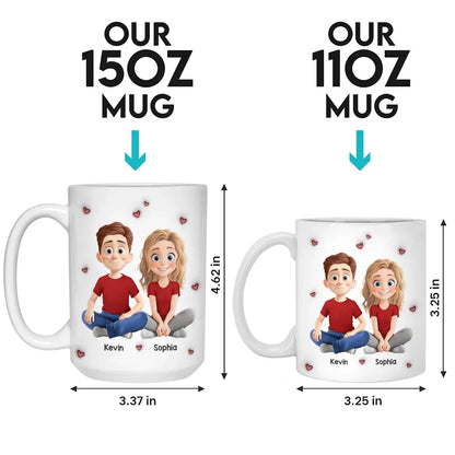 You're My Reason To Smile Every Day - Couple Personalized Custom 3D Inflated Effect Printed Mug - Gift For Husband Wife, Anniversary