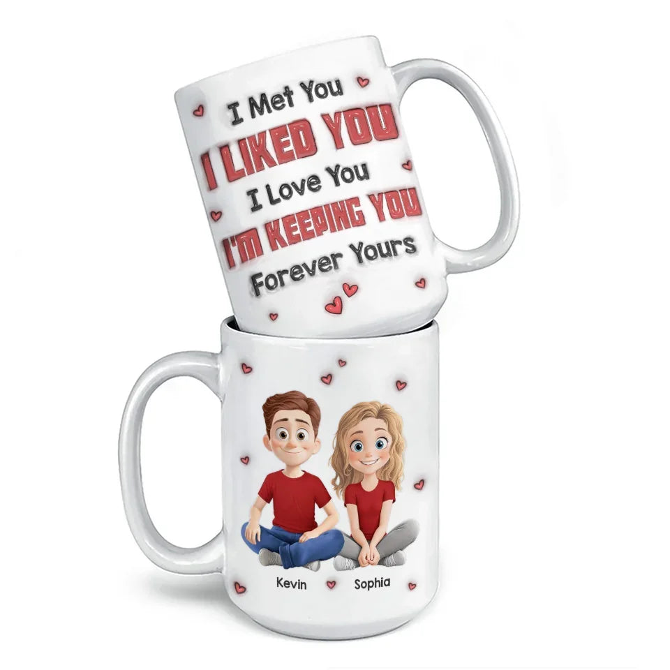 You're My Reason To Smile Every Day - Couple Personalized Custom 3D Inflated Effect Printed Mug - Gift For Husband Wife, Anniversary