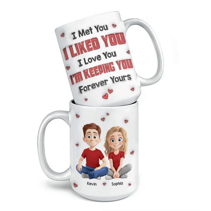 You're My Reason To Smile Every Day - Couple Personalized Custom 3D Inflated Effect Printed Mug - Gift For Husband Wife, Anniversary