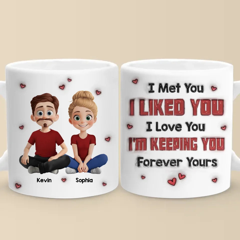 You're My Reason To Smile Every Day - Couple Personalized Custom 3D Inflated Effect Printed Mug - Gift For Husband Wife, Anniversary