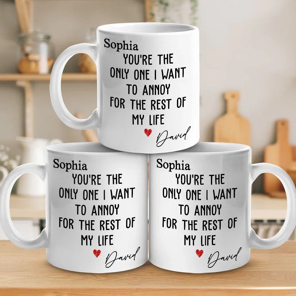 You Are The Reason I Believe In Love - Couple Personalized Custom Mug - Gift For Husband Wife, Anniversary
