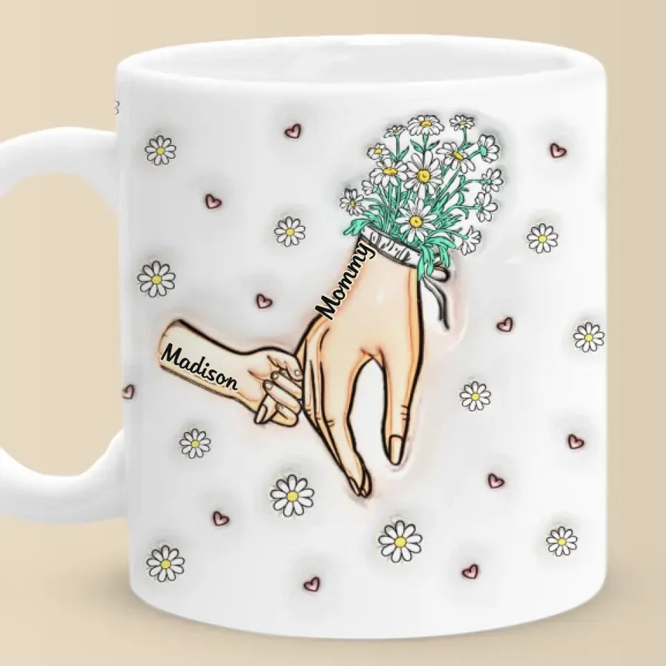 Grandma's Love Is Forever - Family Personalized Custom 3D Inflated Effect Printed Mug - Gift For Mom, Grandma