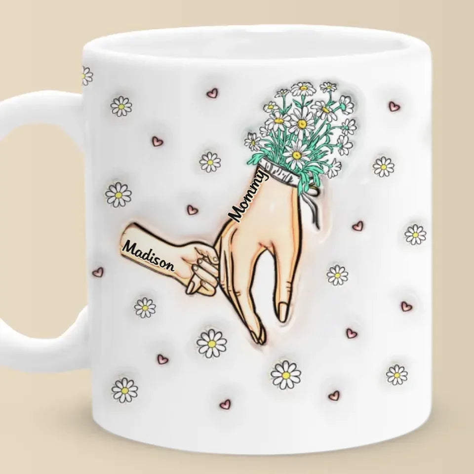 Grandma's Love Is Forever - Family Personalized Custom 3D Inflated Effect Printed Mug - Gift For Mom, Grandma