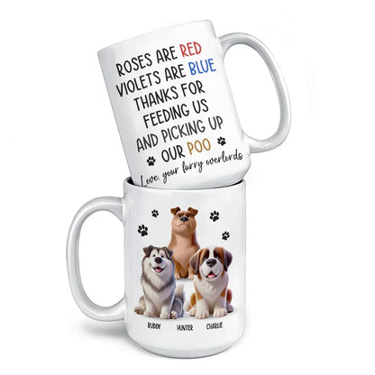 Your Furry Overlords - Dog Personalized Custom Mug - Gift For Pet Owners, Pet Lovers