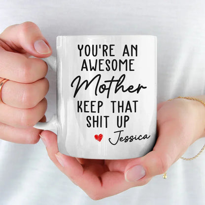 Mom, You're Proof That Superpowers Are Real - Family Personalized Custom Mug - Gift For Mom