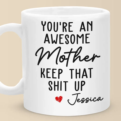 Mom, You're Proof That Superpowers Are Real - Family Personalized Custom Mug - Gift For Mom