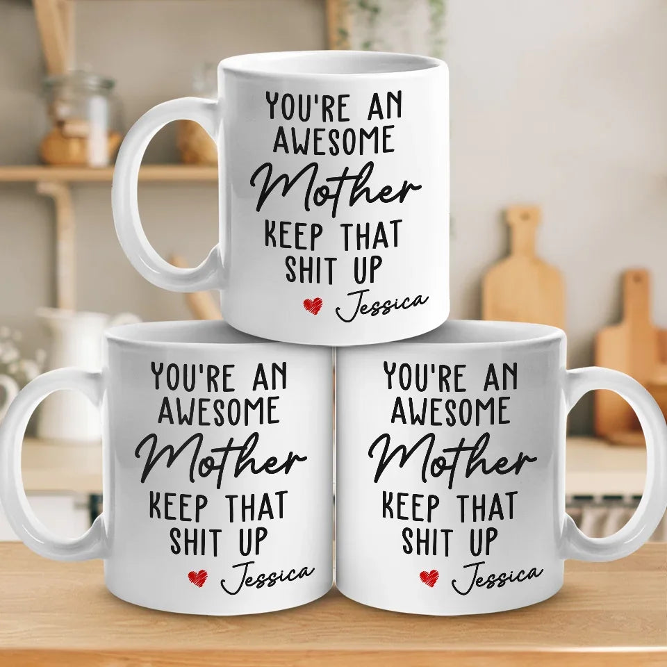 Mom, You're Proof That Superpowers Are Real - Family Personalized Custom Mug - Gift For Mom