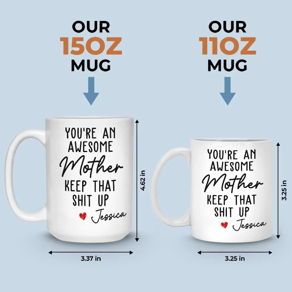 Mom, You're Proof That Superpowers Are Real - Family Personalized Custom Mug - Gift For Mom