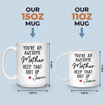 Mom, You're Proof That Superpowers Are Real - Family Personalized Custom Mug - Gift For Mom