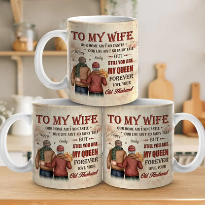 In Your Smile, I Find My Peace - Couple Personalized Custom Mug - Gift For Husband Wife, Anniversary