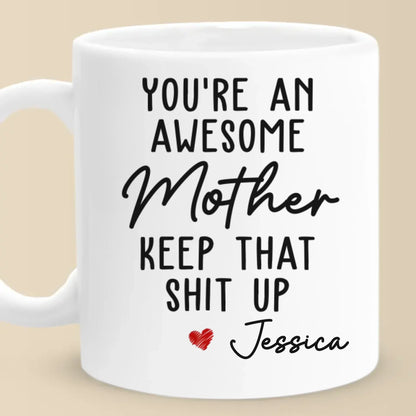 Mom, You're Proof That Superpowers Are Real - Family Personalized Custom Mug - Gift For Mom