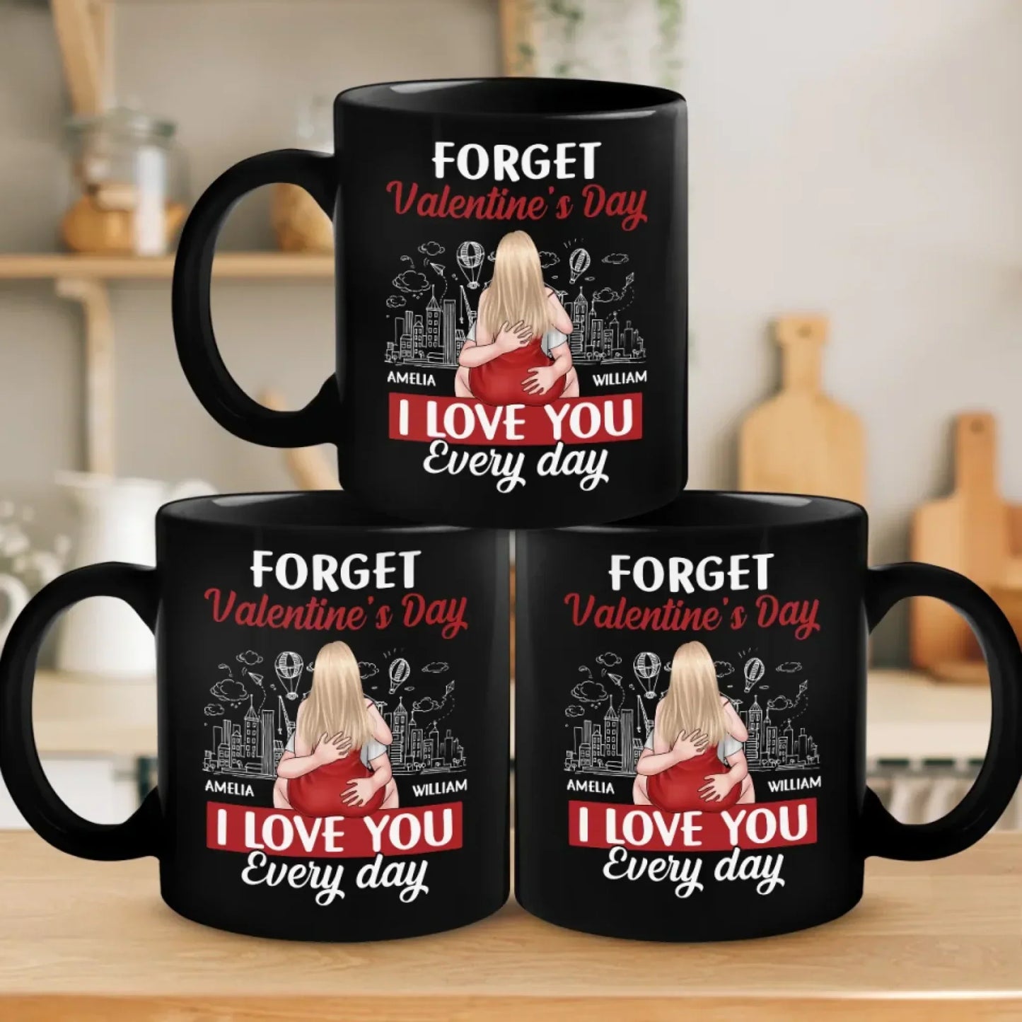 You Taste Like Forever - Couple Personalized Custom Black Mug - Gift For Husband Wife, Anniversary