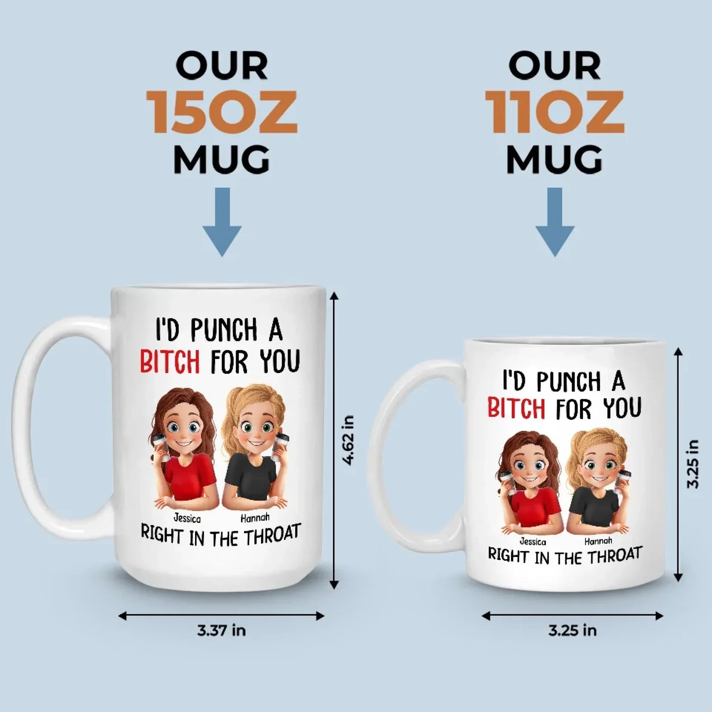 I'd Do The Unthinkable For You - Bestie Personalized Custom Mug - Gift For Best Friends, BFF, Sister
