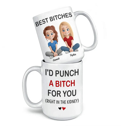 Life Is Better With You By My Side - Bestie Personalized Custom Mug - Gift For Best Friends, BFF, Sister