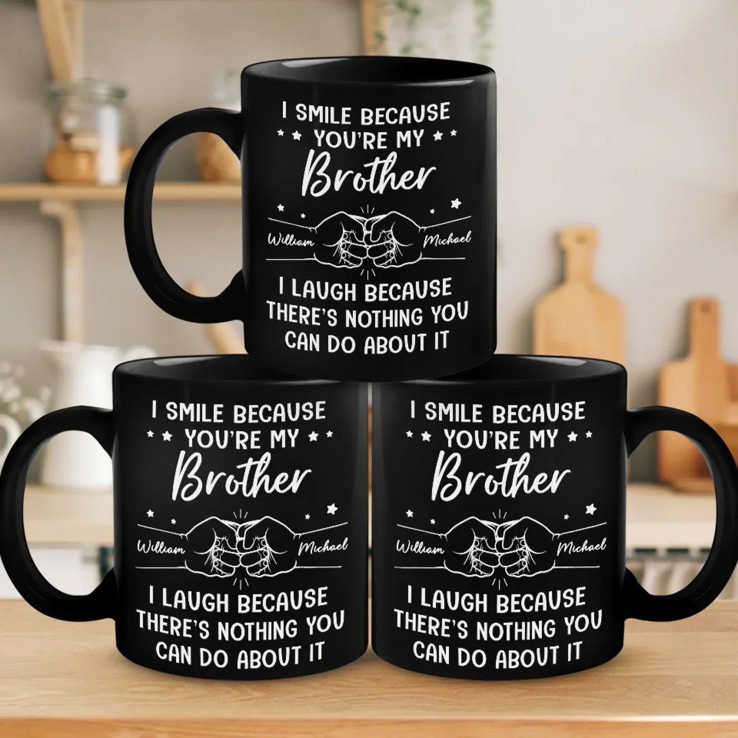 A Brother Is A First Friend - Family Personalized Custom Black Mug - Gift For Family Members