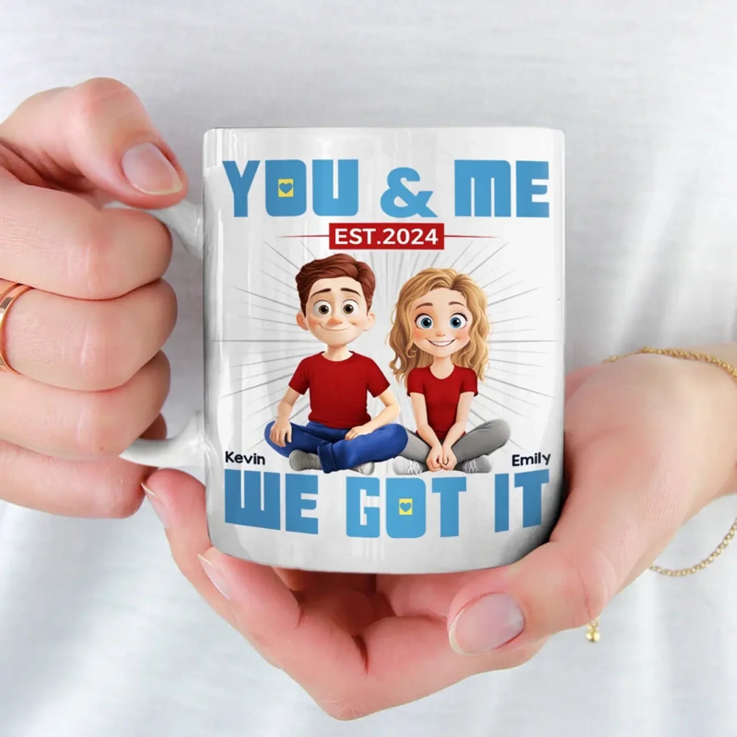 In Your Arms, I'm Home - Couple Personalized Custom Mug - Gift For Husband Wife, Anniversary