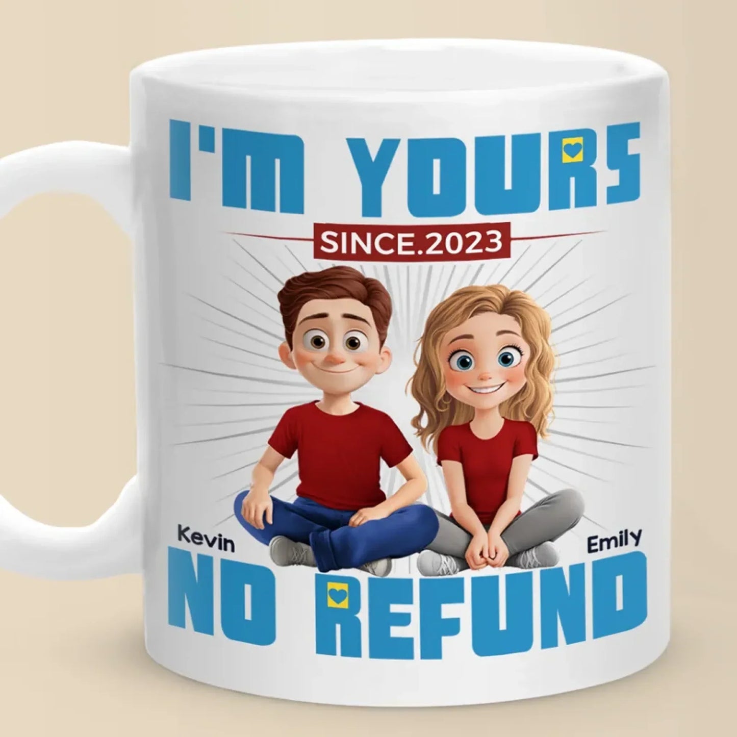 In Your Arms, I'm Home - Couple Personalized Custom Mug - Gift For Husband Wife, Anniversary