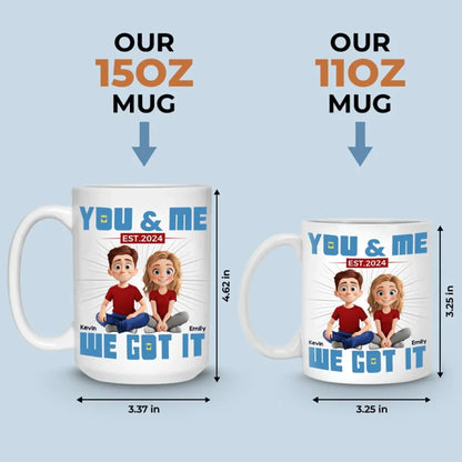 In Your Arms, I'm Home - Couple Personalized Custom Mug - Gift For Husband Wife, Anniversary