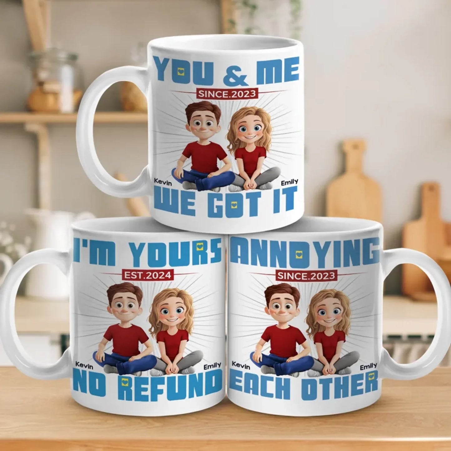 In Your Arms, I'm Home - Couple Personalized Custom Mug - Gift For Husband Wife, Anniversary